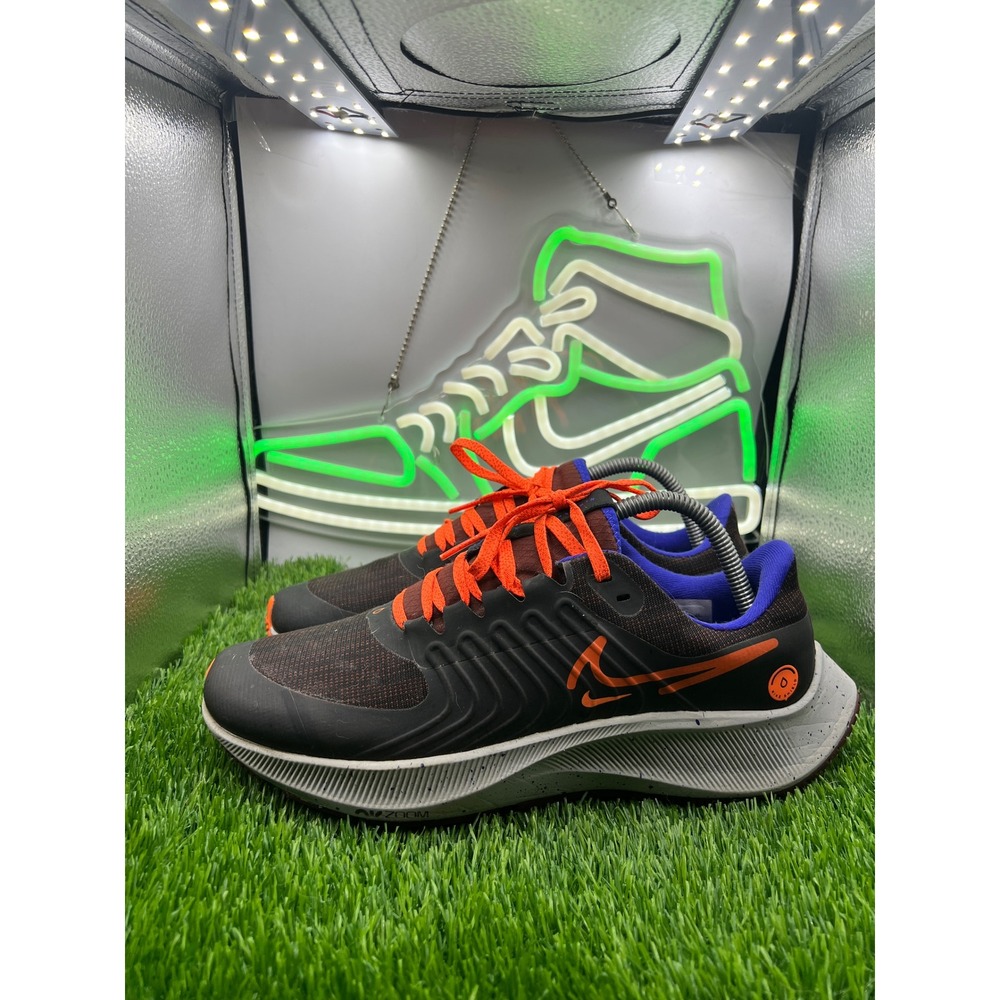 Nike Air Zoom Pegasus 39 Shield Black Orange Running Shoes DC4073-003 Mens 8.5